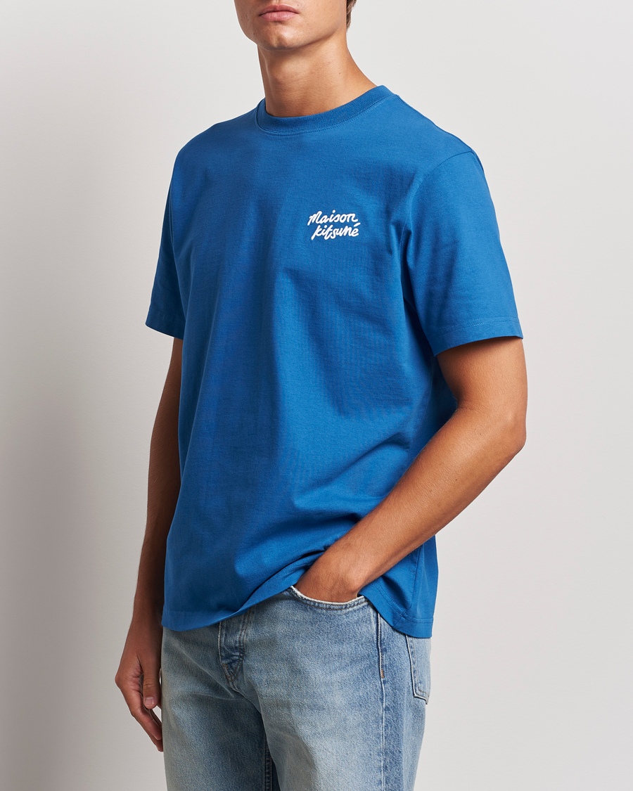 Homme |  | Maison Kitsuné | Mini Handwriting T-shirt Celestial Blue