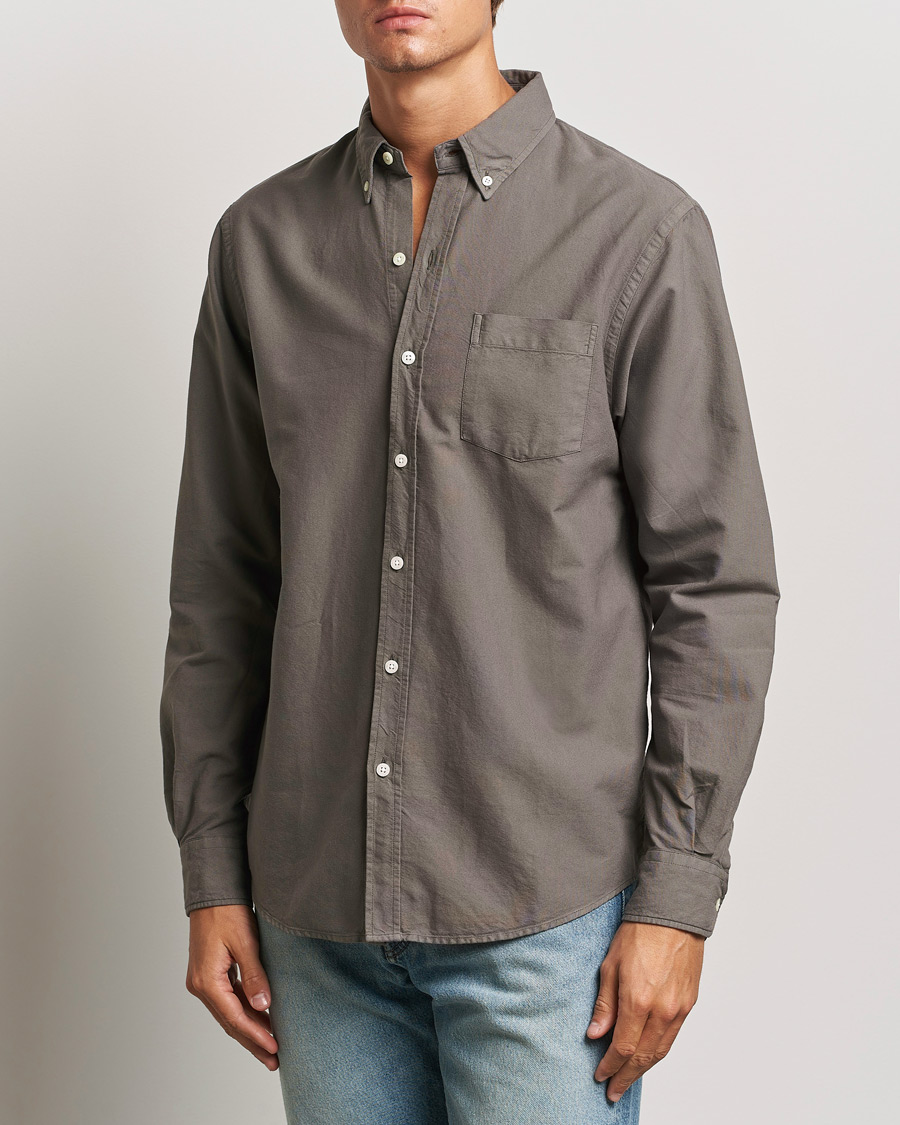 Homme |  | Colorful Standard | Classic Organic Oxford Button Down Shirt Storm Grey