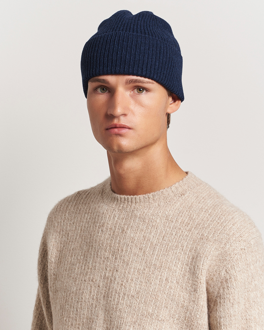 Homme |  | Colorful Standard | Merino Wool Beanie Marine Blue