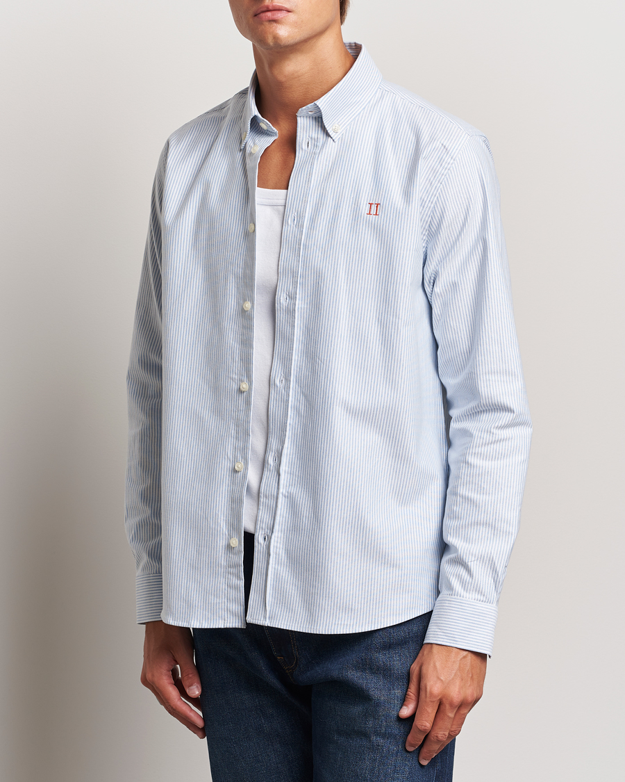 Homme |  | LES DEUX | Konrad Contrast Oxford Shirt Light Blue/White