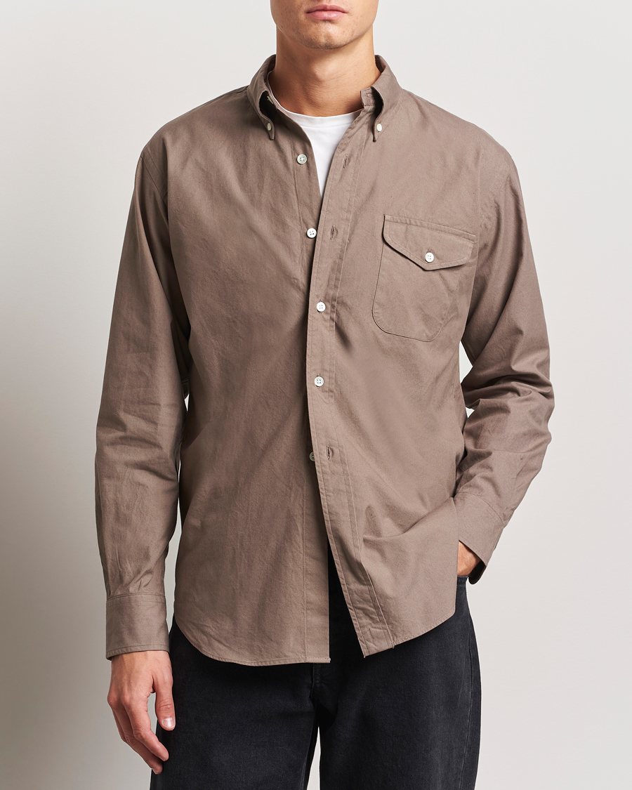 Homme |  | Kamakura Shirts | Vintage Ivy Flap Pocket Shirt Khaki