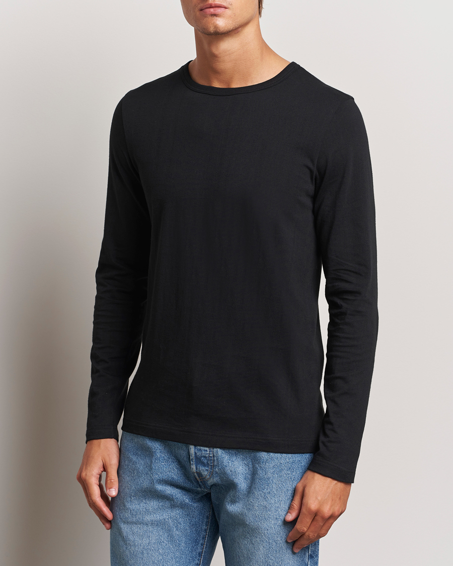 Homme |  | Merz b. Schwanen | 1950s Classic Loopwheeled Longsleeve T-Shirt Black