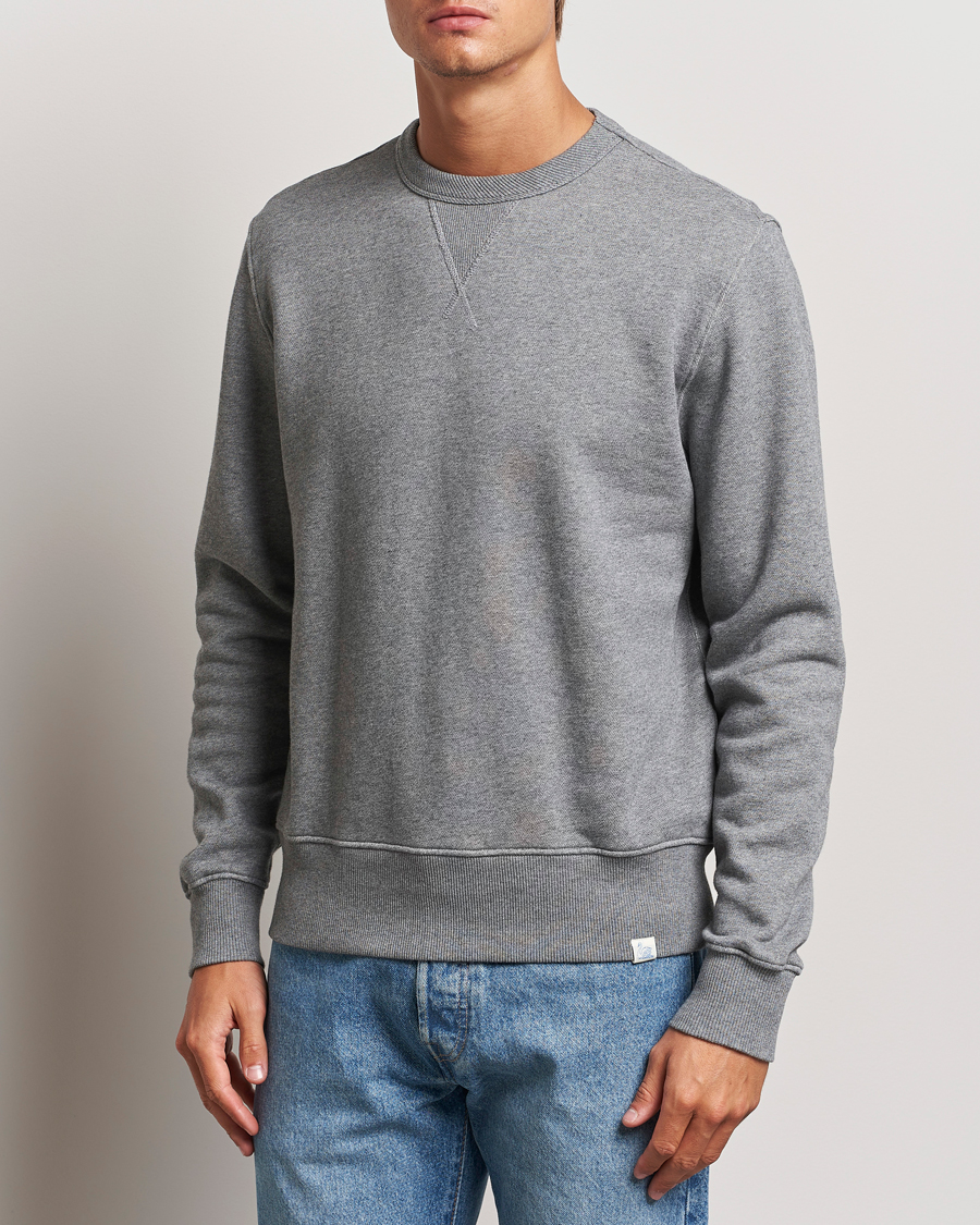 Homme |  | Merz b. Schwanen | Vintage Fleece Crew Neck Sweatshirt Grey Melange