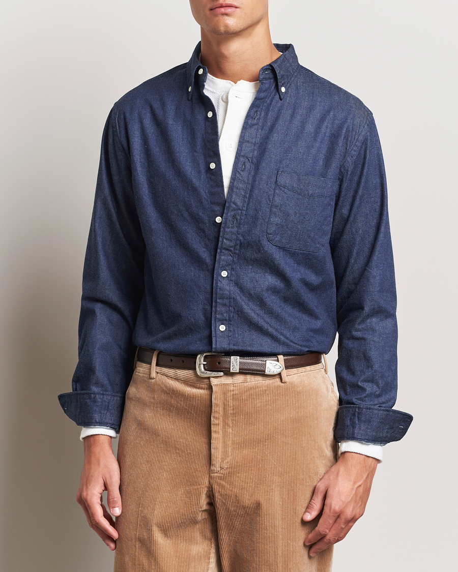 Homme |  | BEAMS PLUS | Denim Button Down Shirt Dark Indigo