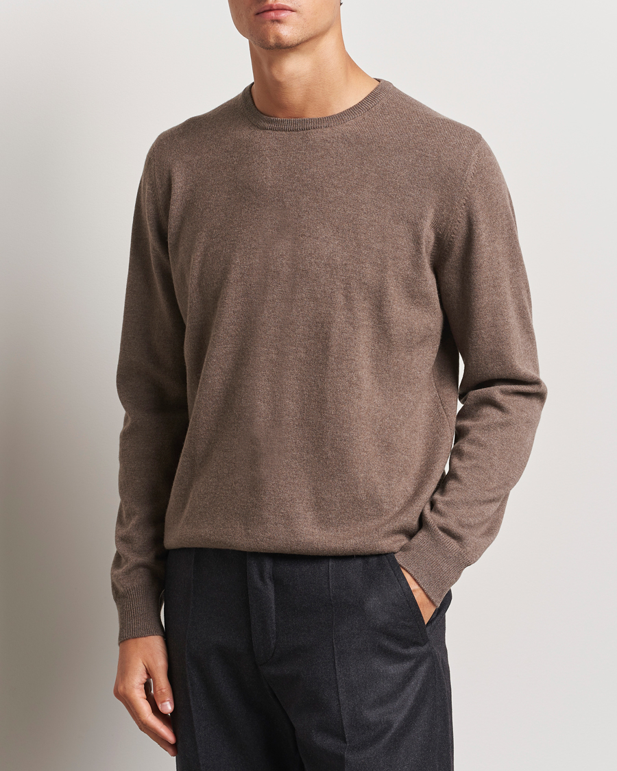 Homme |  | Gran Sasso | Wool/Cashmere Crew Neck Light Brown