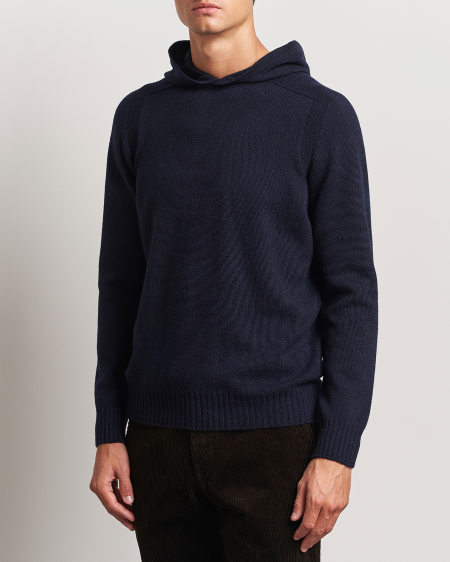 Homme |  | Gran Sasso | Wool Hoodie Navy