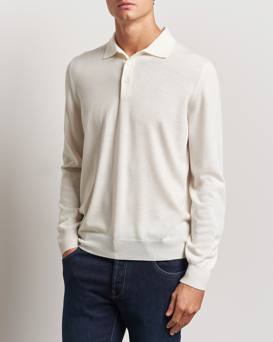 Homme |  | Gran Sasso | Merino Fashion Fit Polo Cream