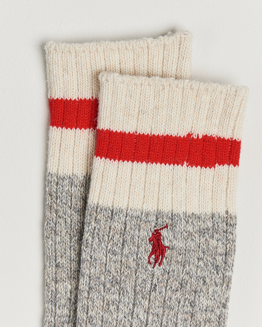 Homme |  | Polo Ralph Lauren | Wool Rag Boot Sock Grey Heather