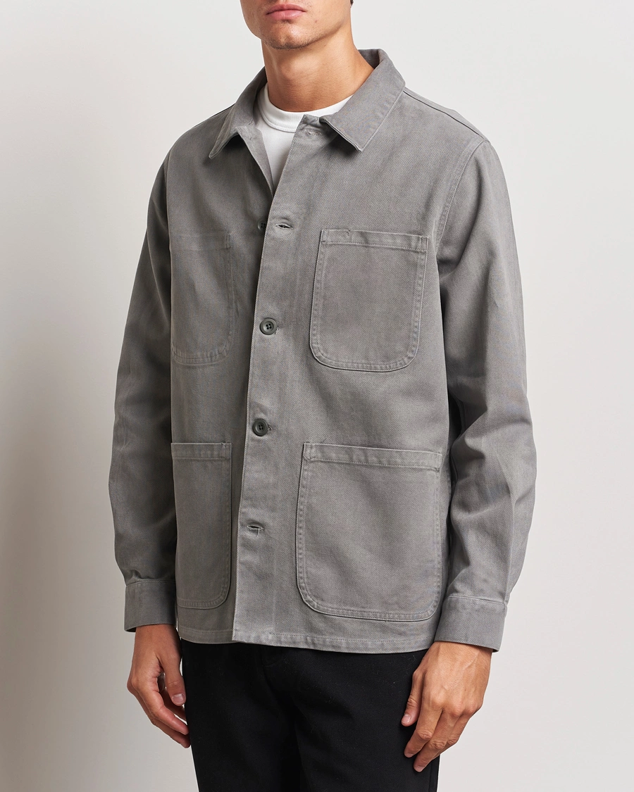 Homme |  | A Day\'s March | Algot Cotton Lyocell Overshirt Grey