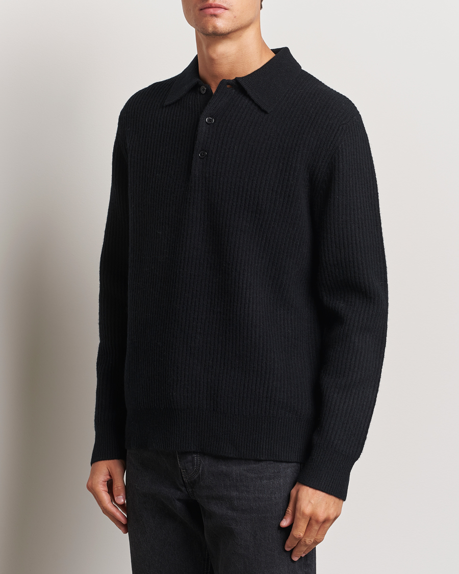 Homme |  | A Day\'s March | Dover Lambswool Polo Black