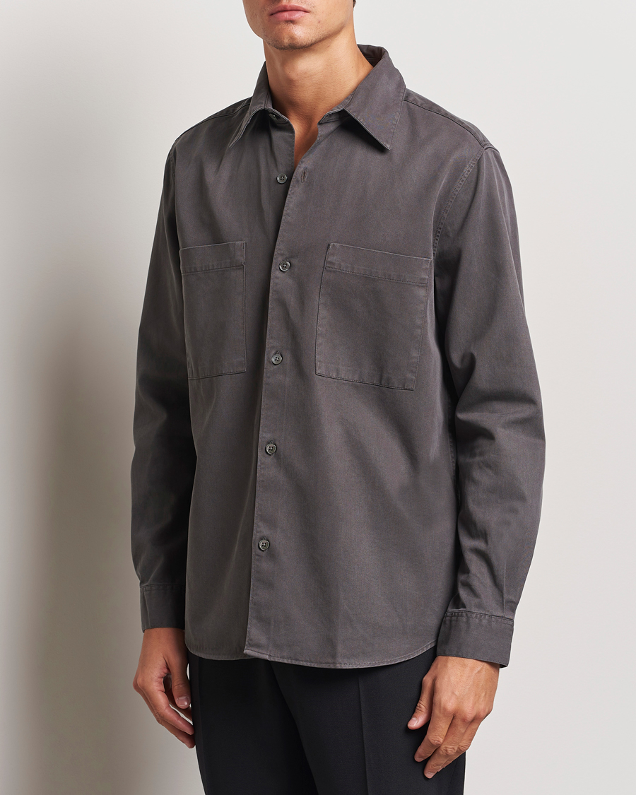 Homme |  | A Day\'s March | Farleigh Lyocell Shirt Dark Grey