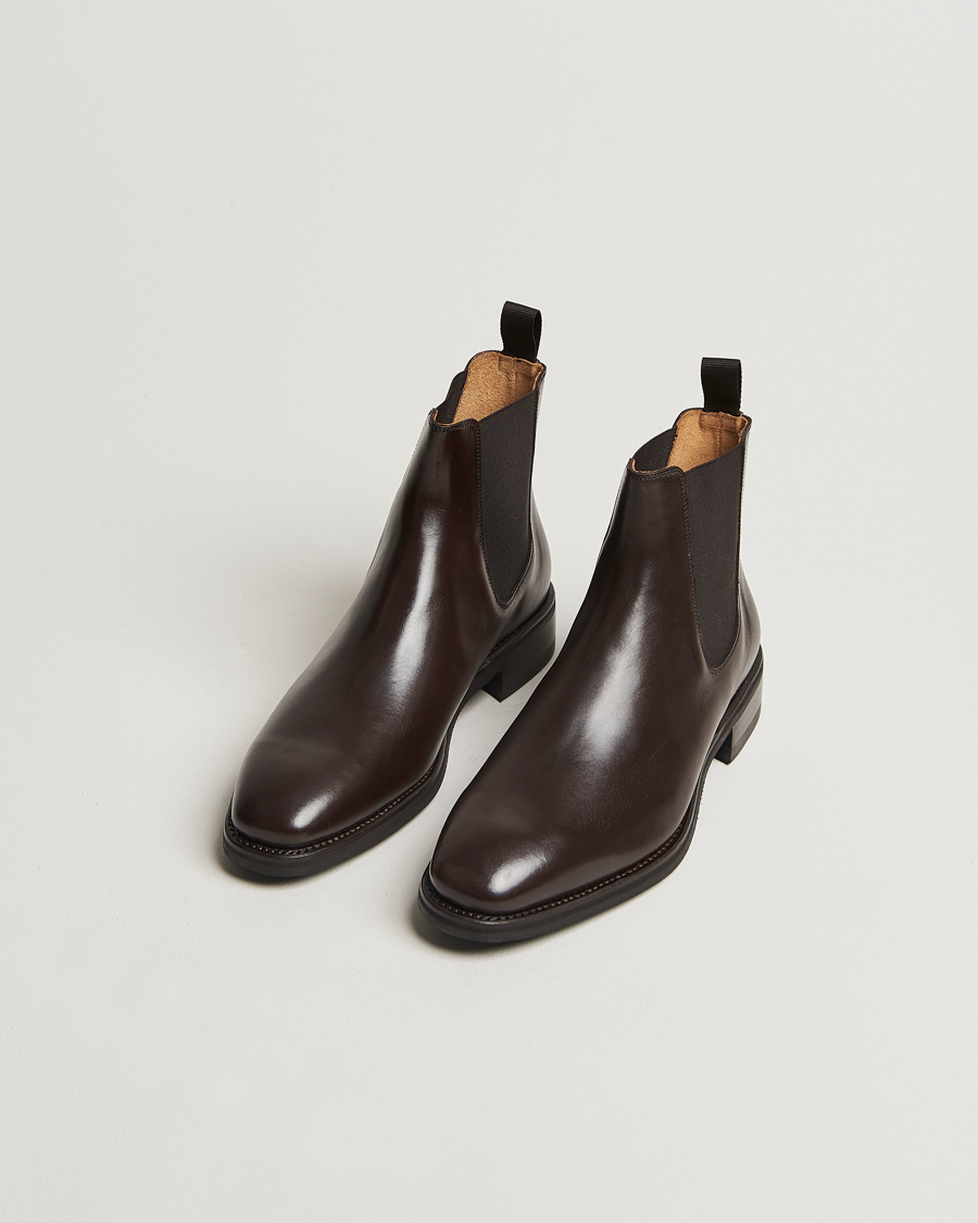 Homme |  | Oscar Jacobson | Chelsea Boots Dark Mud Brown