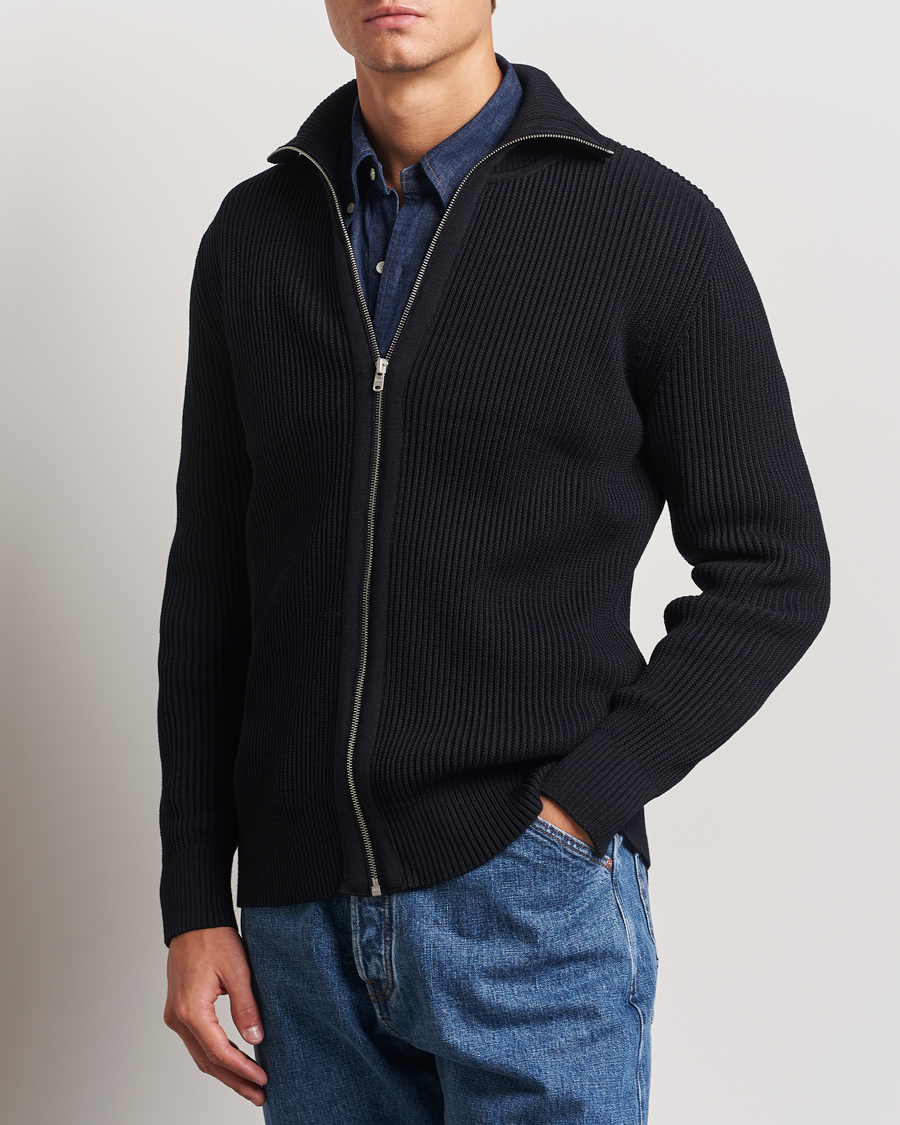 Homme |  | S.N.S. Herning | Fender Wool Full Zip Navy Blue