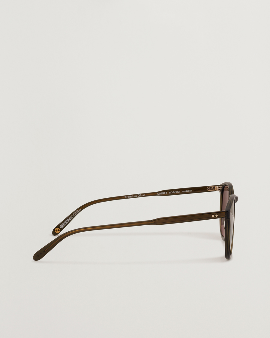 Homme |  | Garrett Leight | Kinney 49 Sunglasses Olive/Green