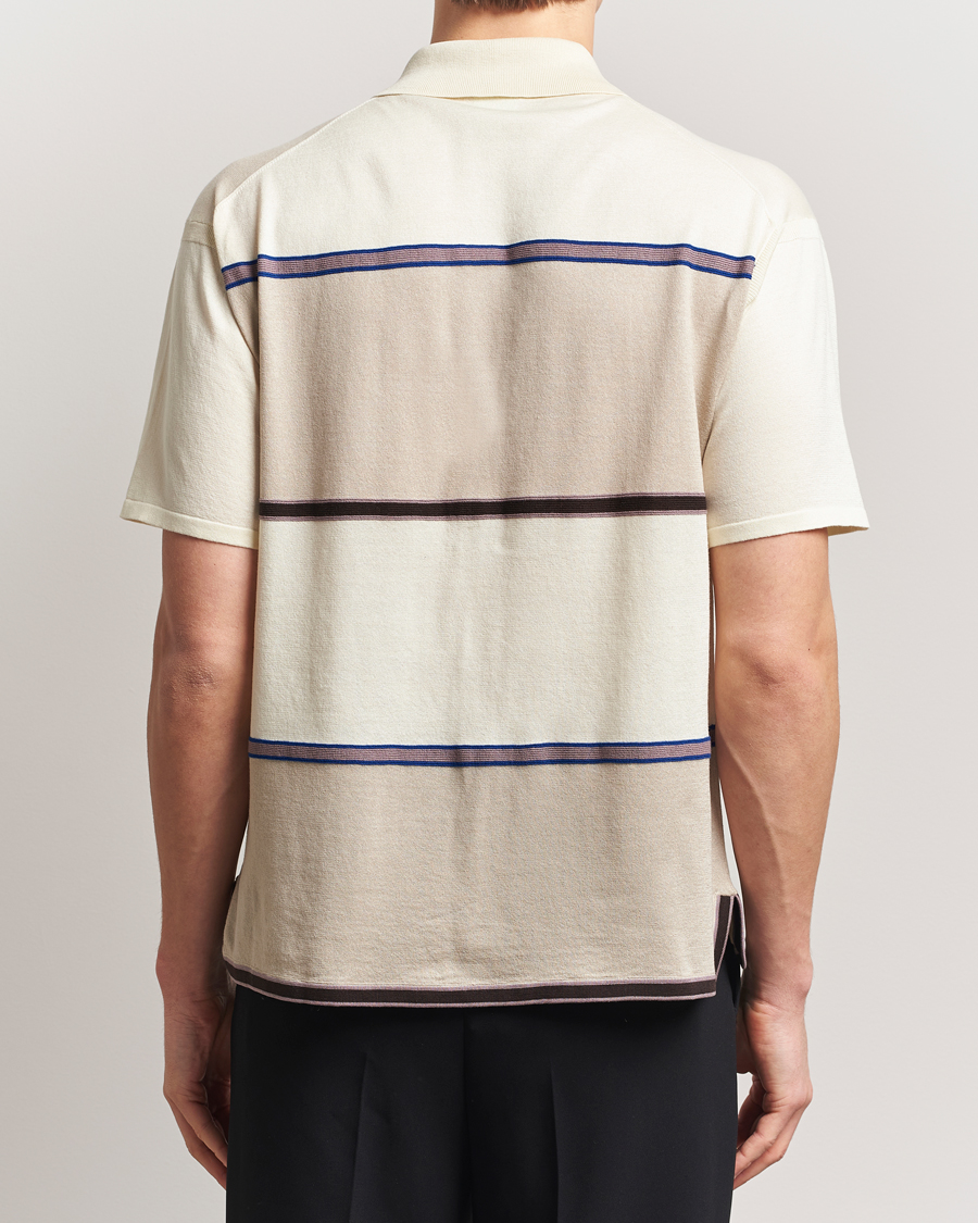 Homme | Chemises | Paul Smith | Cotton Striped Knitted Short Sleeve Shirt White
