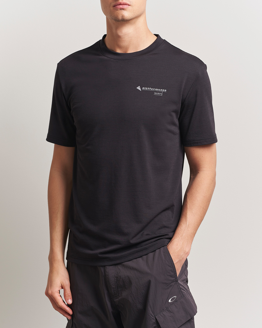 Homme | T-shirts | Klättermusen | Narfi Short Sleeve Running T-Shirt Raven