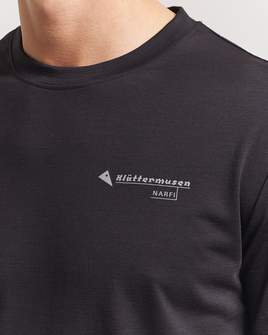 Homme | T-shirts | Klättermusen | Narfi Short Sleeve Running T-Shirt Raven