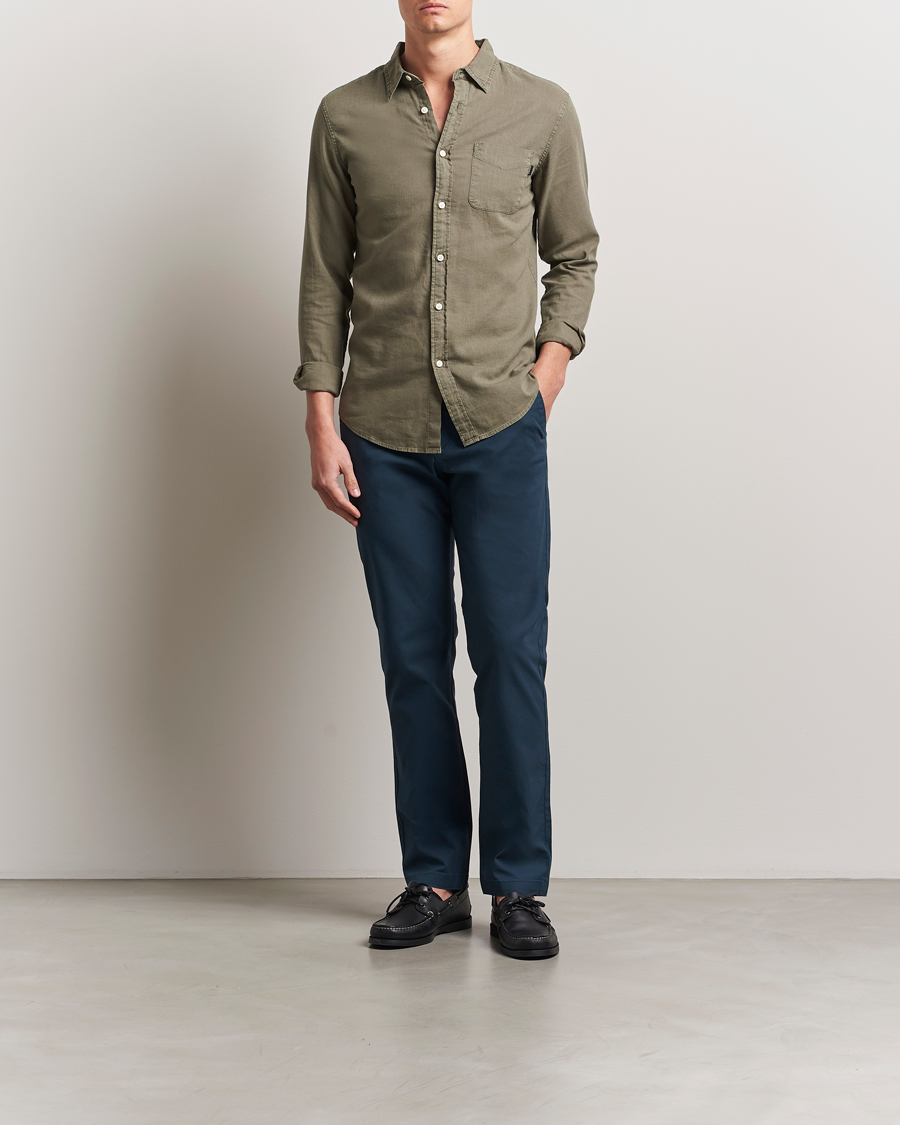 Homme | Pantalons | Dockers | Crafted Khaki Slim Cotton/Linen Chino Stratified Sea