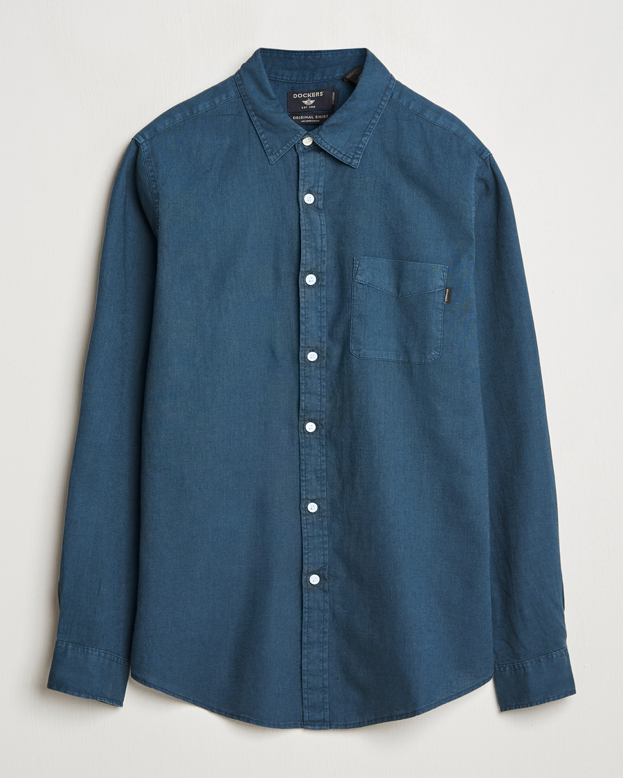 Homme | Chemises | Dockers | Slim Linen/Cotton Shirt Stratified Sea