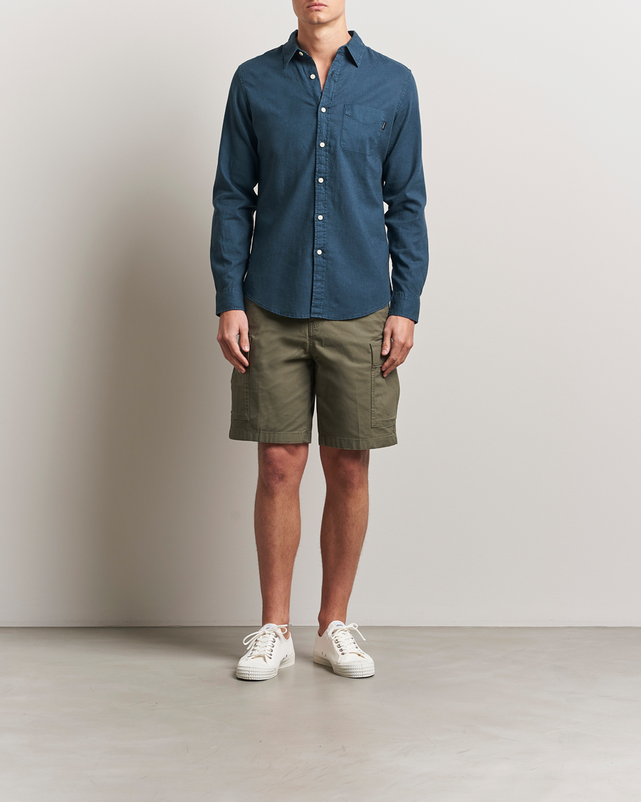 Homme | Chemises | Dockers | Slim Linen/Cotton Shirt Stratified Sea