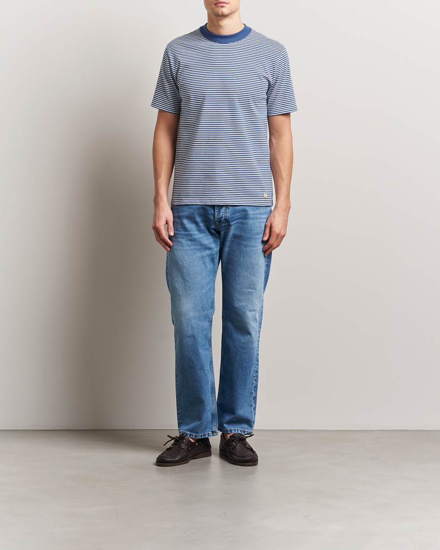 Homme | T-shirts | Armor-lux | Callac Héritage Stripe T-Shirt Obscur/Milk