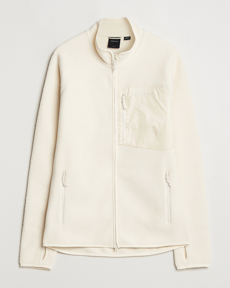 Homme | Pulls Et Tricots | Peak Performance | Pile Full Zip Vintage White