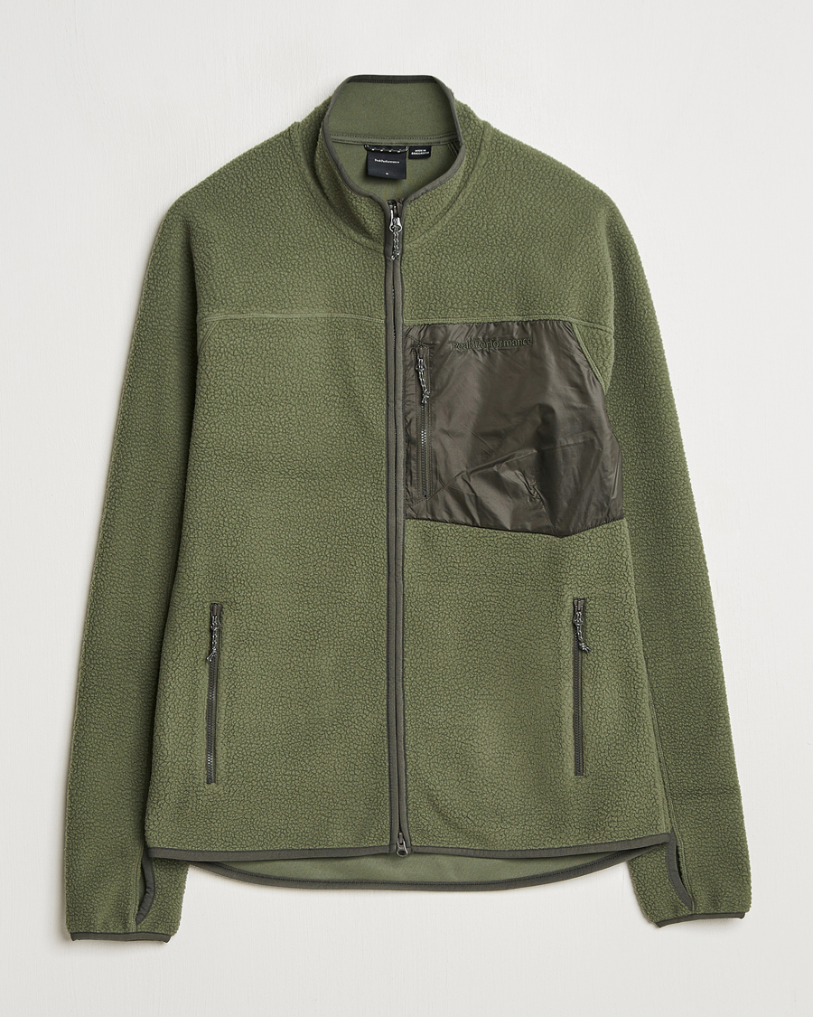 Homme | Pulls Et Tricots | Peak Performance | Pile Full Zip Pine Needle