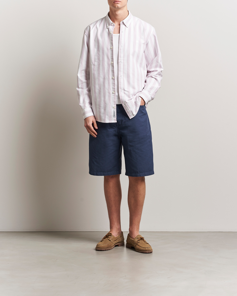 Homme | Chemises | Carhartt WIP | Dillon Striped Oxford Shirt Hortensia/White
