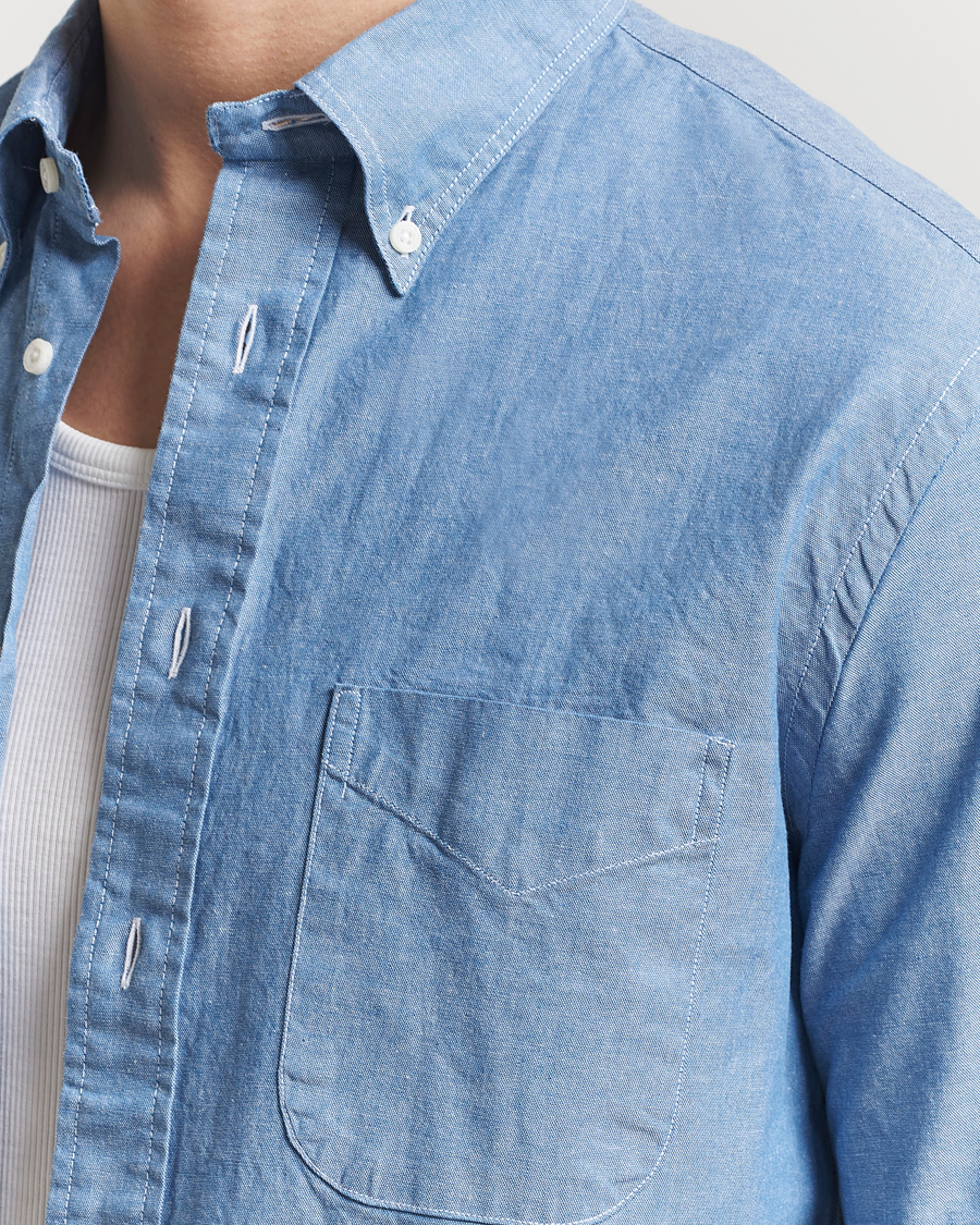 Homme | Chemises | Gitman Vintage | Button Down Chambray Shirt Light Blue