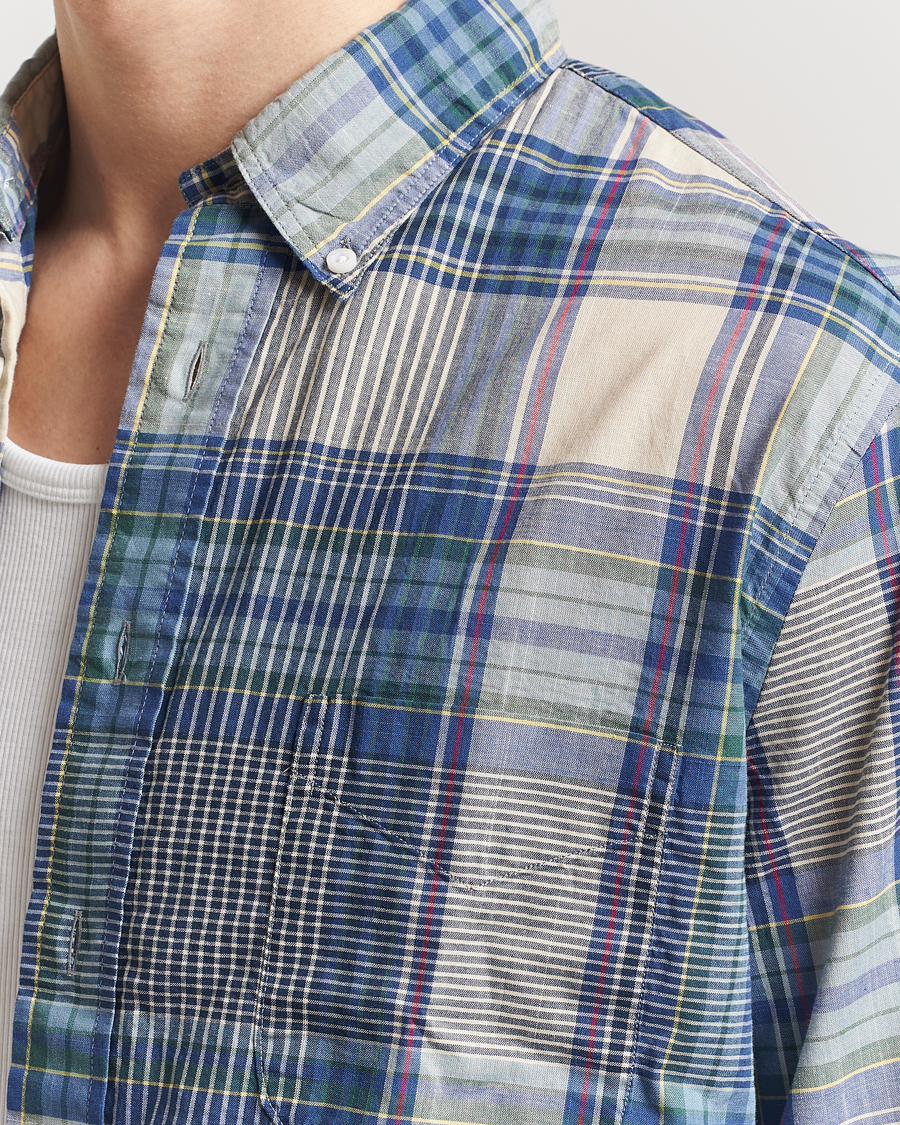 Homme | Chemises | Gitman Vintage | Button Down Indian Madras Shirt Blue Check