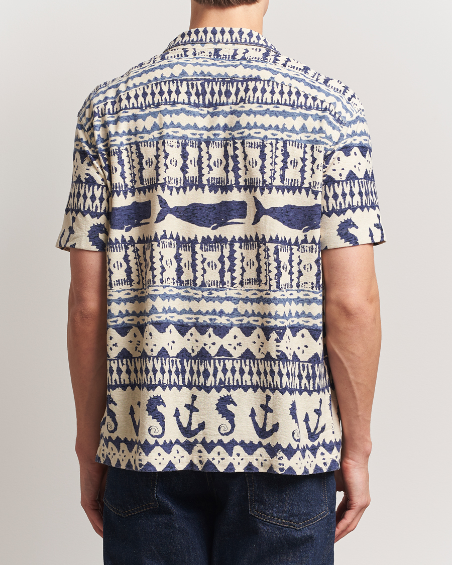 Homme | Chemises | RRL | Ryan Short Sleeve Shirt Cream/Navy
