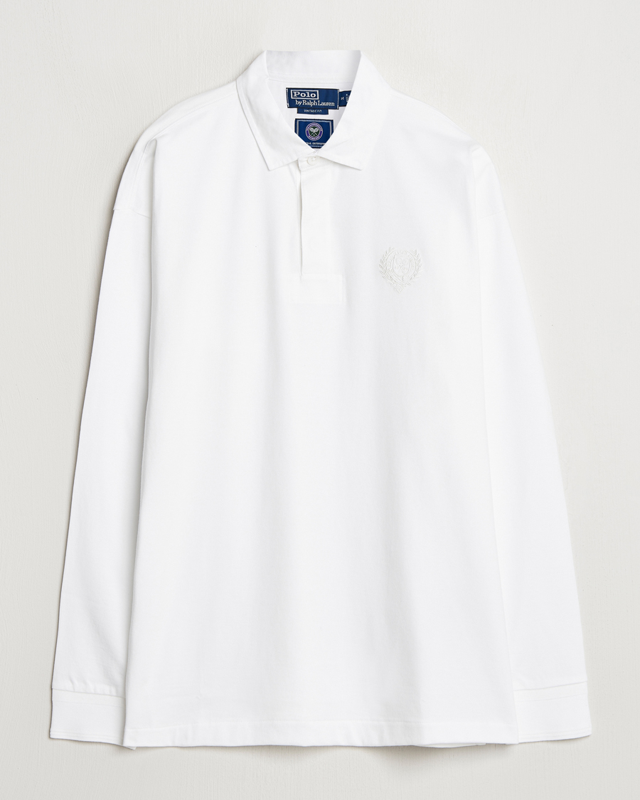 Homme | Pulls Et Tricots | Polo Ralph Lauren | Wimbledon Long Sleeve Polo Ceramic White