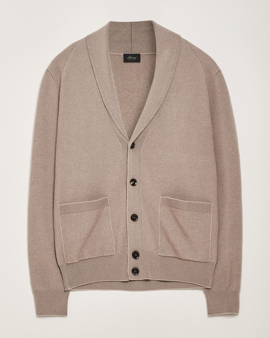 Homme | Pulls Et Tricots | Brioni | Cashmere/Cotton Shawl Cardigan Beige