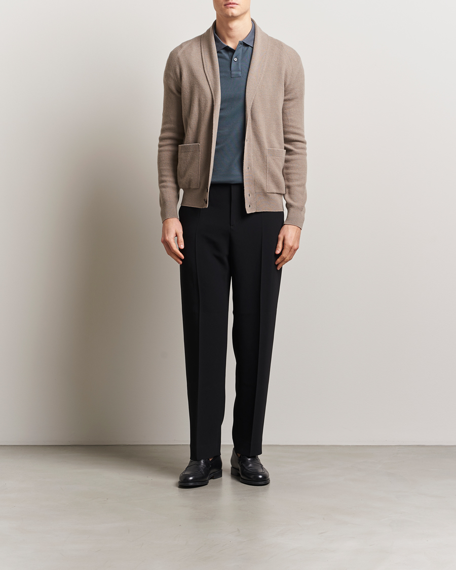 Homme | Pulls Et Tricots | Brioni | Cashmere/Cotton Shawl Cardigan Beige