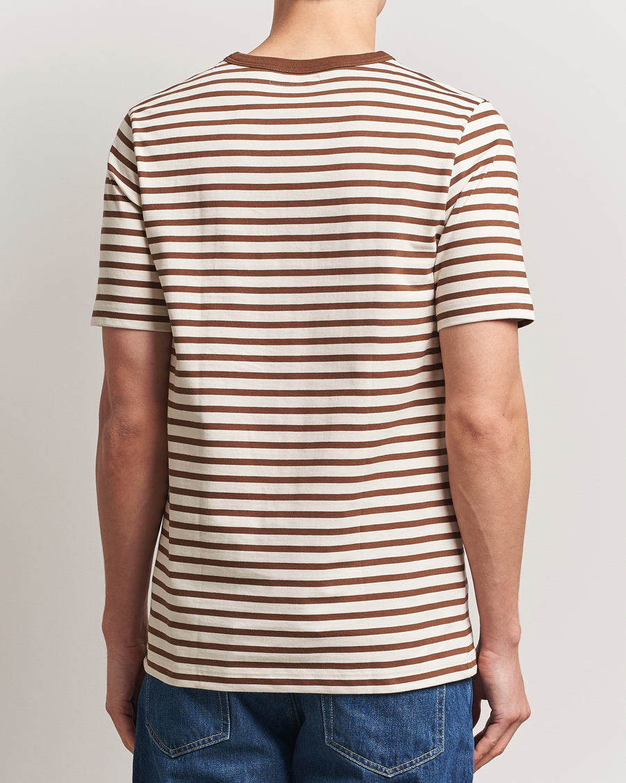 Homme | T-shirts | Merz b. Schwanen | Relaxed Fit Striped Sturdy T-Shirt Nut/Nature