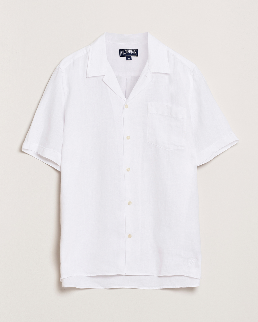 Homme | Chemises | Vilebrequin | Charli Resort Short Sleeve Shirt Blanc