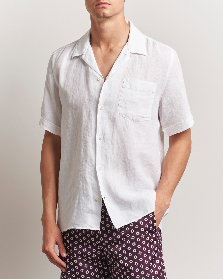 Homme | Chemises | Vilebrequin | Charli Resort Short Sleeve Shirt Blanc