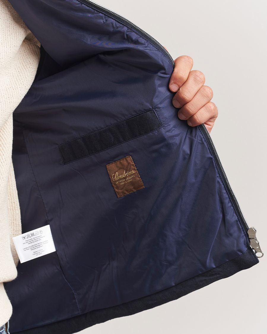 Homme | Manteaux Et Vestes | Stenströms | Linen/Alcantar Vest Navy