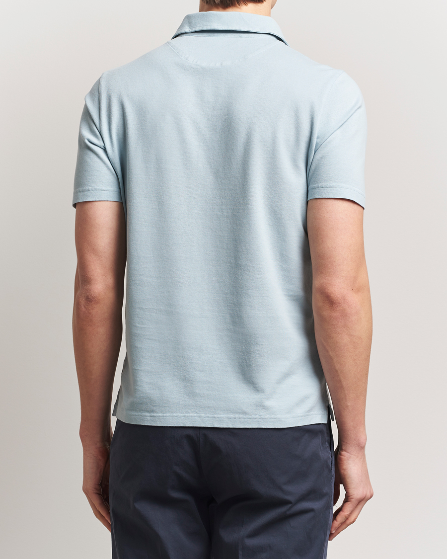 Homme | Polos | Zanone | Soft Cotton Piquet Polo Light Blue