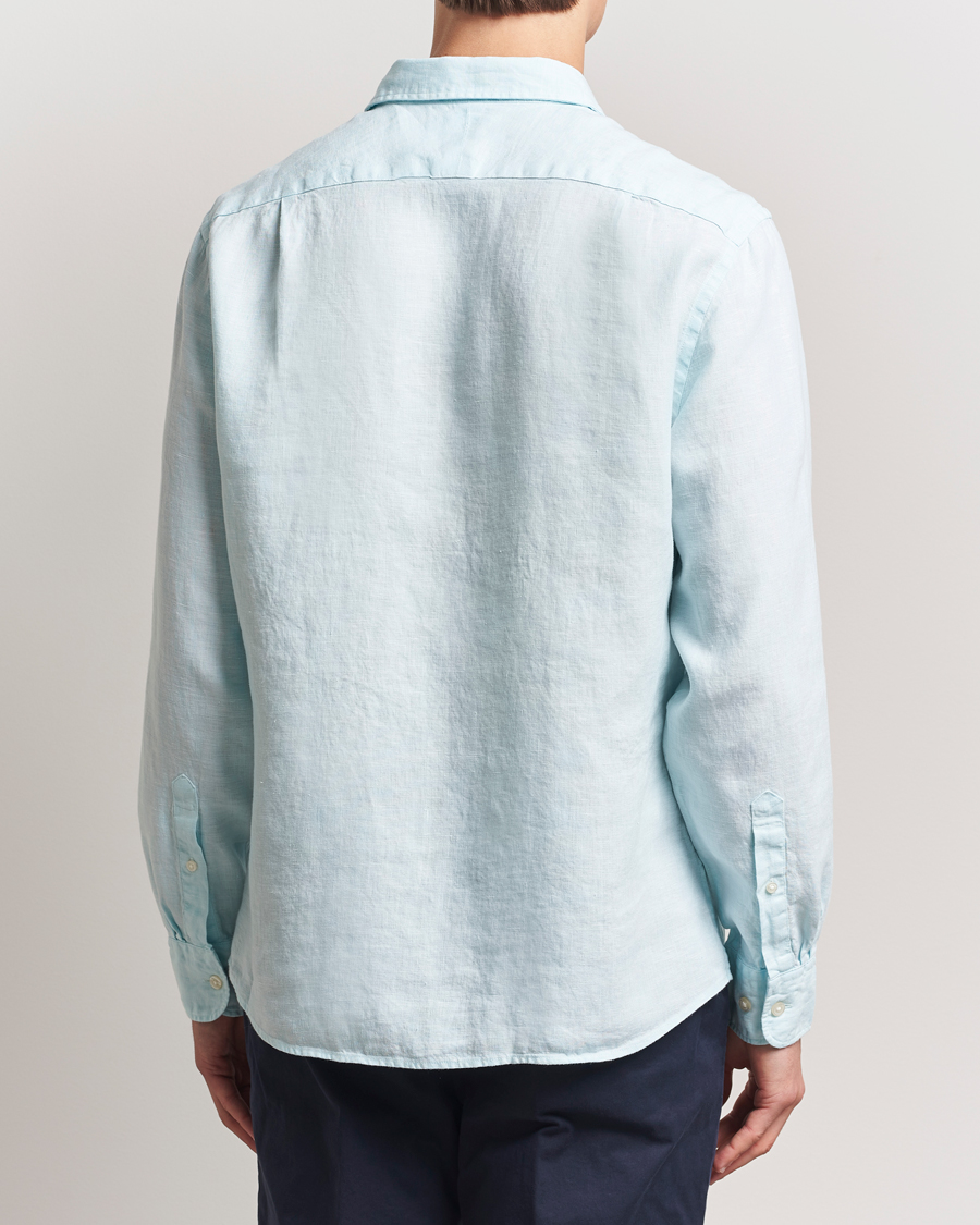 Homme | Chemises | Charles Tyrwhitt | Pure Linen Slim Fit Shirt Aqua