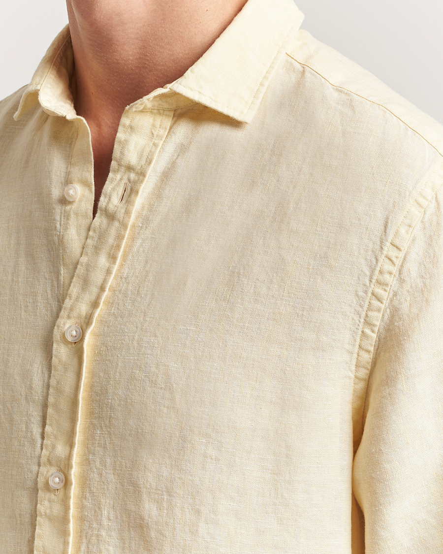 Homme | Chemises | Charles Tyrwhitt | Pure Linen Slim Fit Shirt Lemon