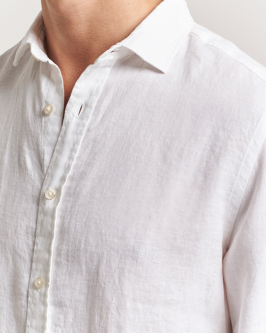 Homme | Chemises | Charles Tyrwhitt | Pure Linen Slim Fit Shirt White