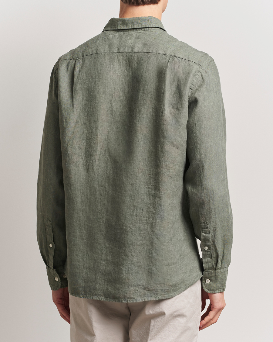 Homme | Chemises | Charles Tyrwhitt | Pure Linen Slim Fit Shirt Olive