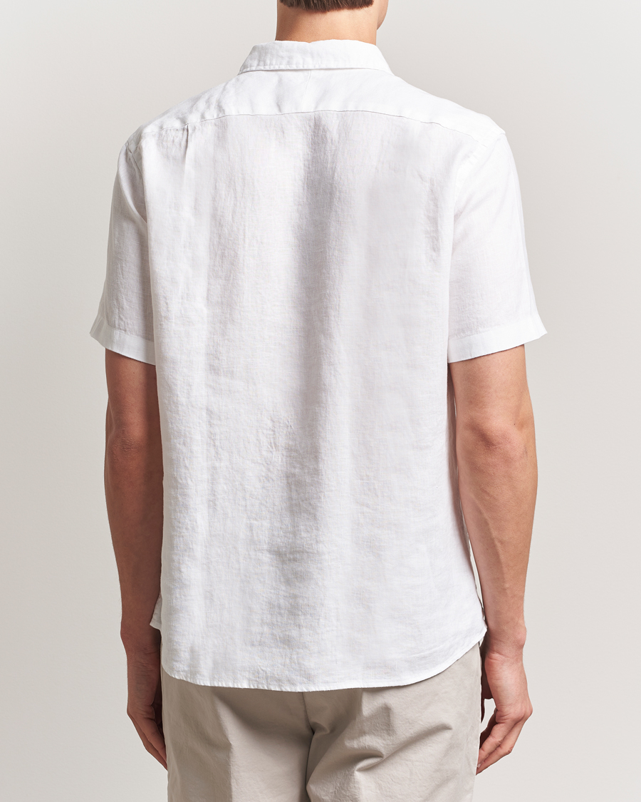 Homme | Chemises | Charles Tyrwhitt | Pure Linen Short Sleeve Slim Fit Shirt White