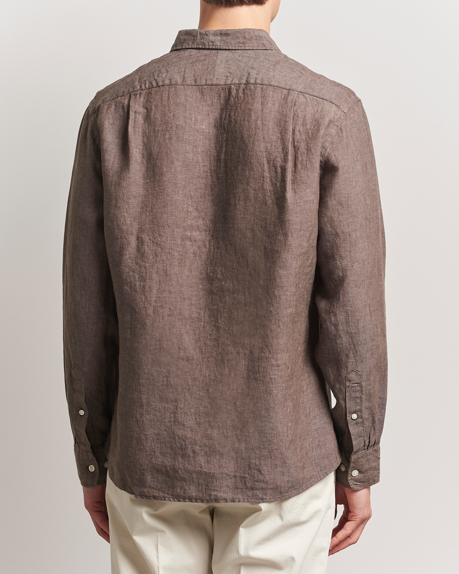 Homme | Chemises | Charles Tyrwhitt | Pure Linen Slim Fit Shirt Mocha