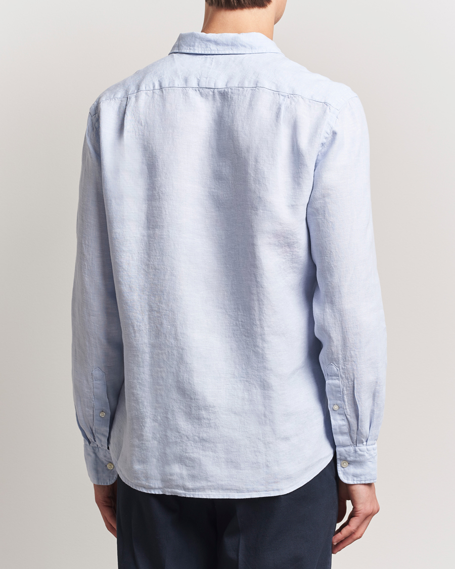 Homme | Chemises | Charles Tyrwhitt | Pure Linen Slim Fit Shirt Sky Blue