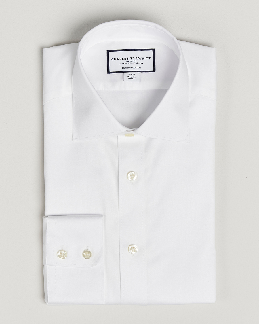 Homme | Chemises | Charles Tyrwhitt | Egyptian Cotton Twill Shirt White