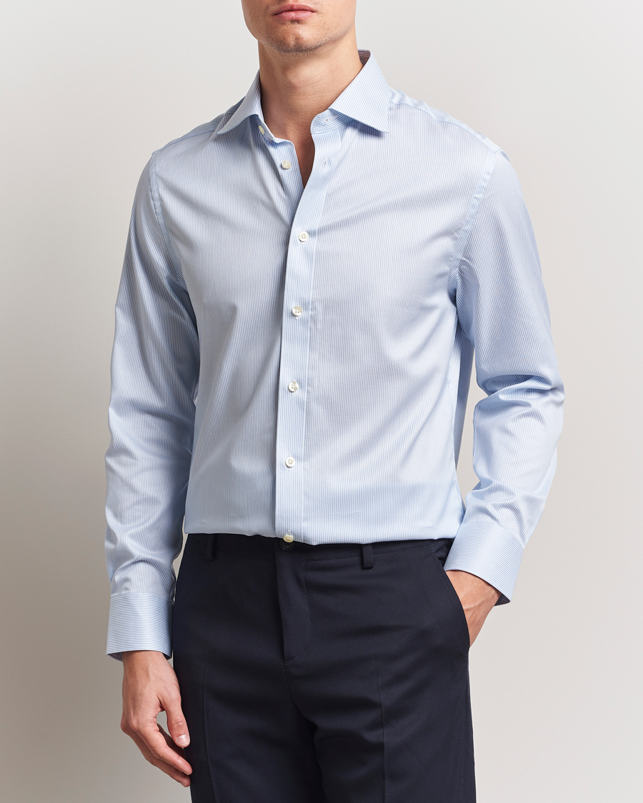 Homme | Chemises | Charles Tyrwhitt | Egyptian Cotton Fine Stripe Shirt Cornflower