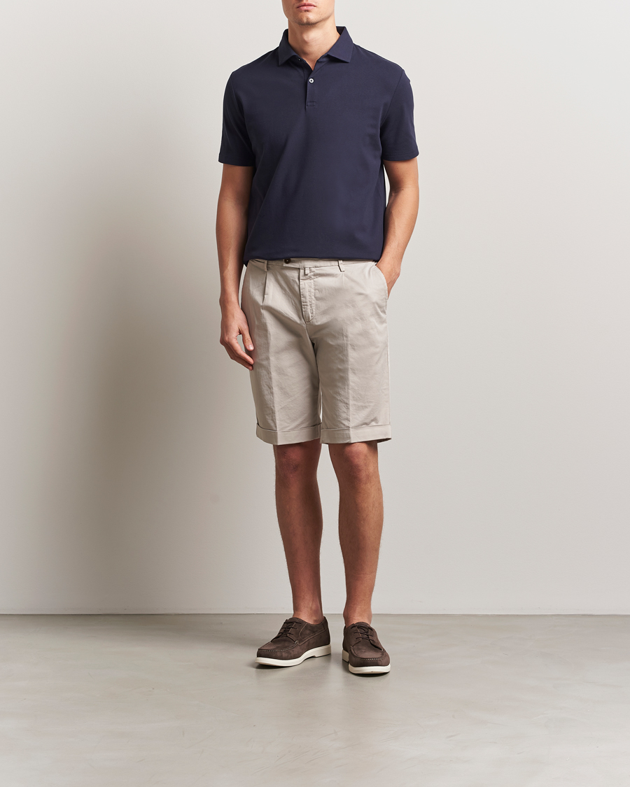 Homme | Polos | Charles Tyrwhitt | Short Sleeve Cotton Pique Polo Navy