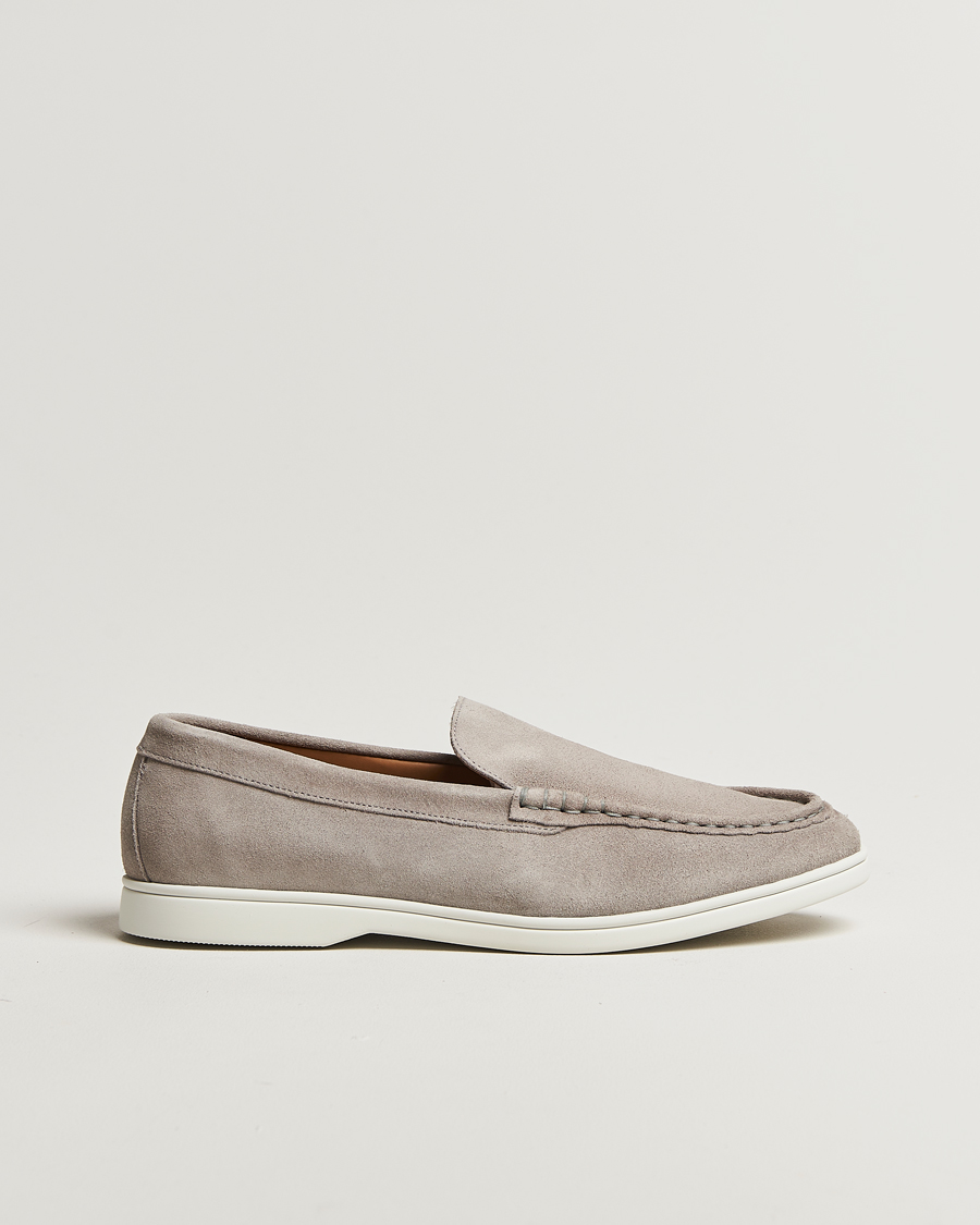 Homme | Charles Tyrwhitt Suede Slip On Loafers Light Grey | Charles Tyrwhitt | Suede Slip On Loafers Light Grey